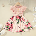 Toddler girl wearing sleeveless summer dress in one of five colour options