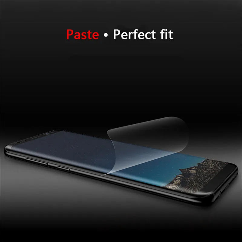 Purple Light packaged hydraulic film curved screen protector for Samsung Galaxy S series phones