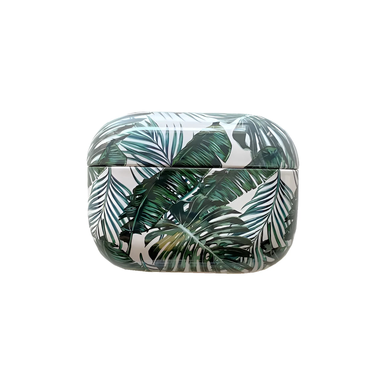 Blue banana leaf tropical pattern AirPods protective case for AirPods Pro model