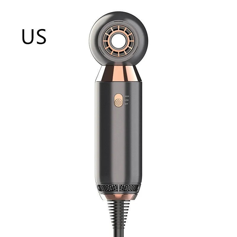 Foldable handle hair dryer with speed controls and hot cold air functions
