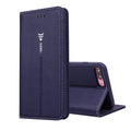 iPhone wallet phone case with PU leather construction showing card storage compartment