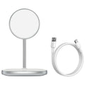 Apple magnetic wireless charging stand for iPhone 12 series in black colour with Type-C cable