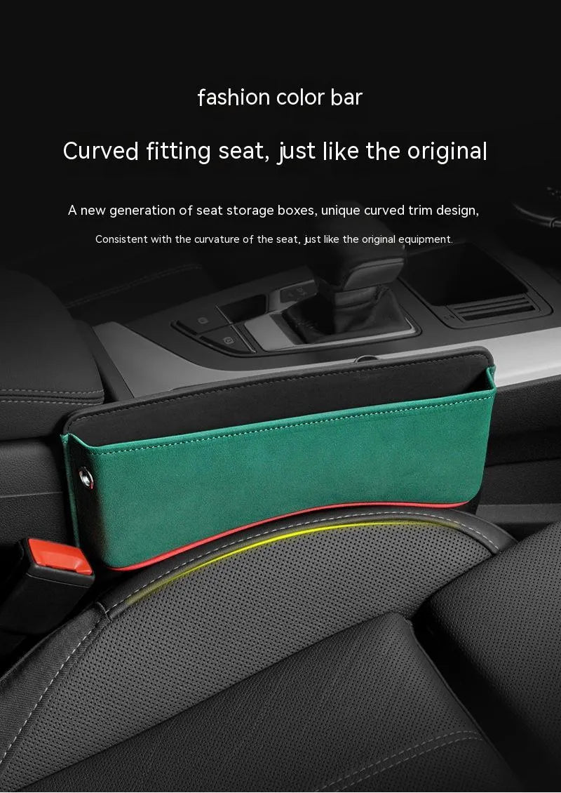 Leather car seat storage box organiser in five colour options