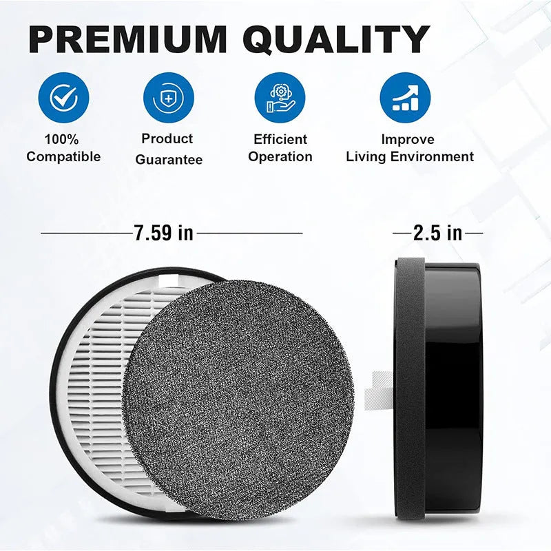 Levoit LV-H132 compatible replacement air filter accessory with screen and cotton