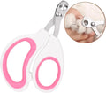 Blue cat nail clippers with circular hole design and cushioned non-slip handles.