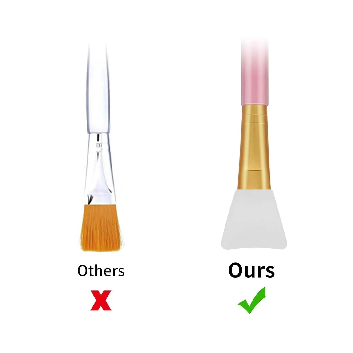 Reusable silicone face and body mask applicator spatula in various colours.