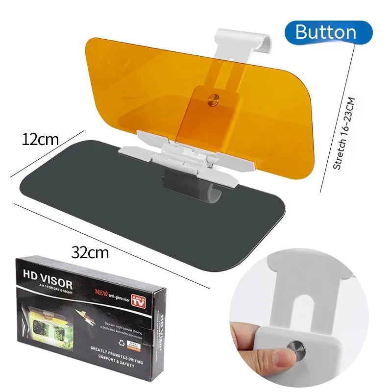 Anti-high beam goggles car sun visor with telescopic adjustment and acrylic lens