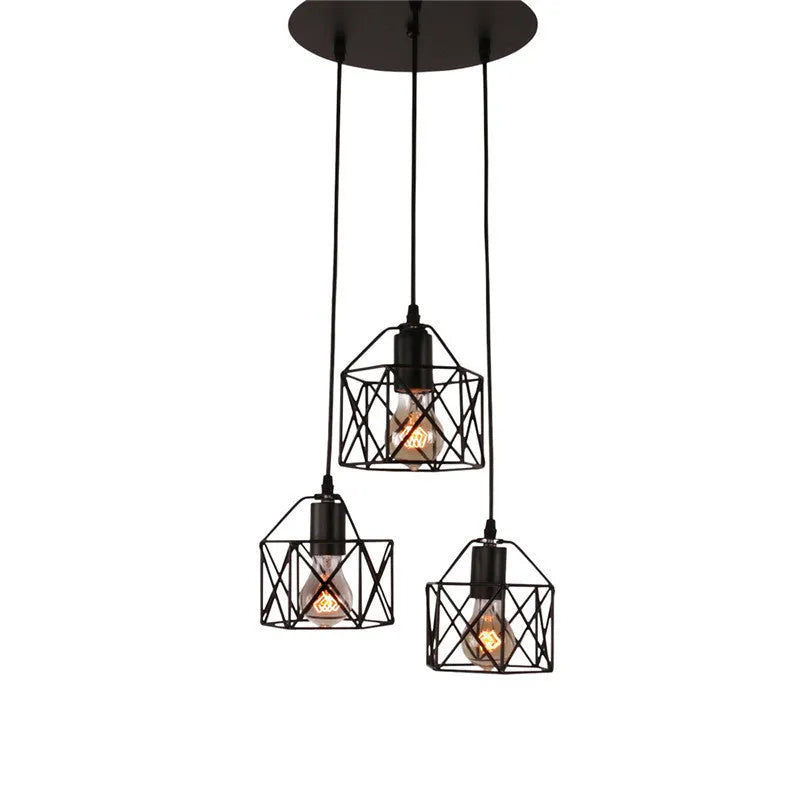 Country style decorative light with iron shade measuring 150mm by 140mm