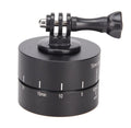 360-degree auto-rotate camera tripod head with aluminium base plate for timelapse photography