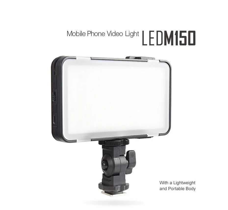 Shenniu M150 ultra-thin mobile phone LED video light with 150 LED beads for photography