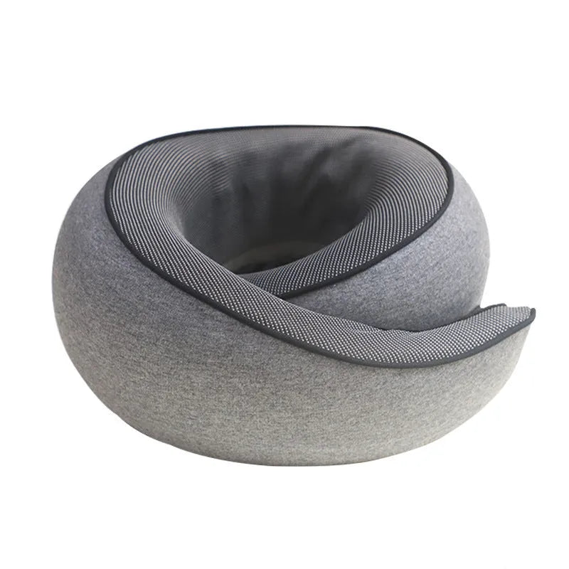 U-shaped memory foam neck pillow in modern simplicity style with storage bag