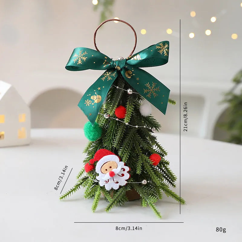 21cm mini Christmas tree ornament in PE foam, red and white snowflake or red and green elderly figure