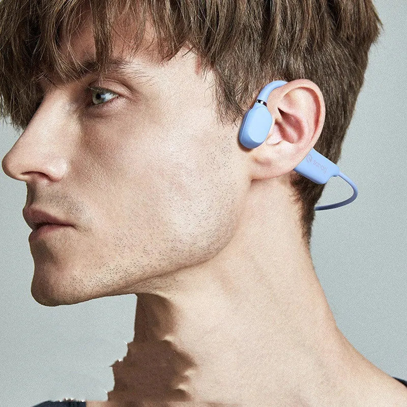 Bone conduction Bluetooth headset with neck-hanging wireless design in multiple colour options