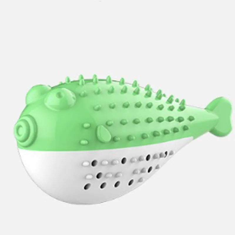 Blue silicone fish chew toy for cats with dimensions 12.2 x 4.9 x 5.8 cm