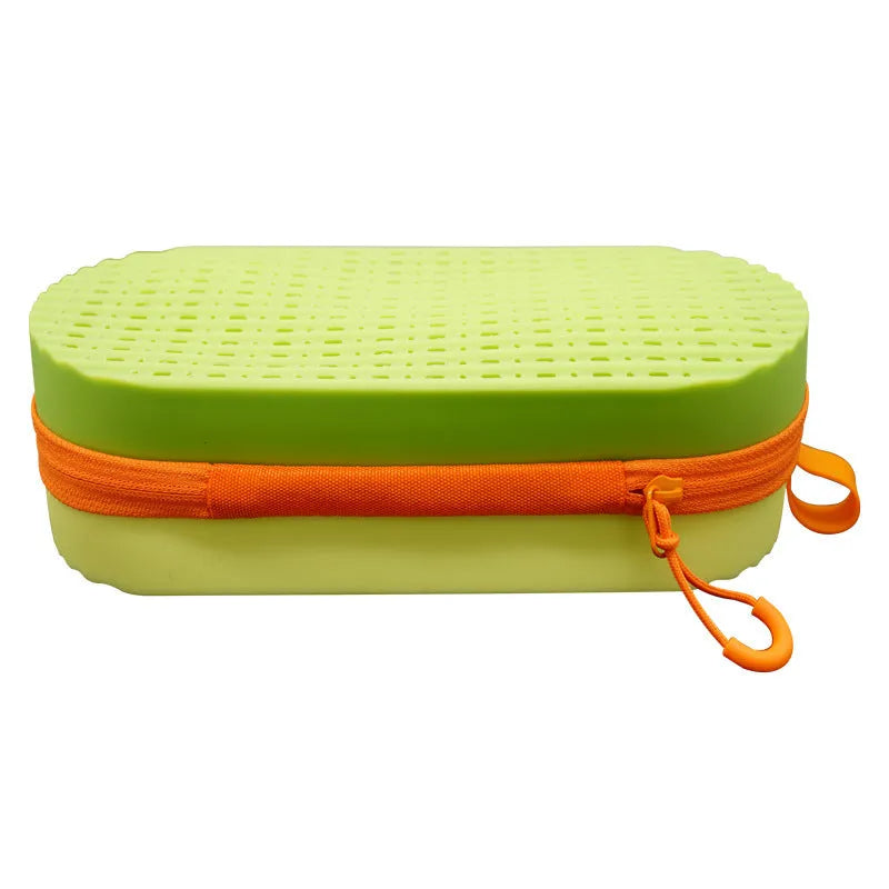 Silicone glasses case in multiple colours measuring 200mm by 80mm by 50mm with long hand style