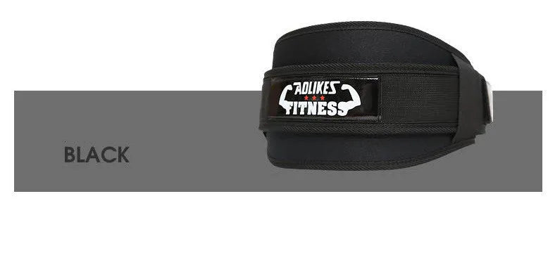Nylon fitness weightlifting waistband in black red yellow colours for adult gym use