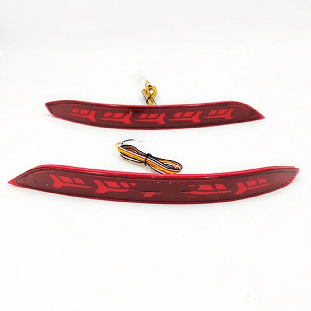 Volkswagen Sagitar rear bumper light with flowing water LED pattern for brake and turn signals.