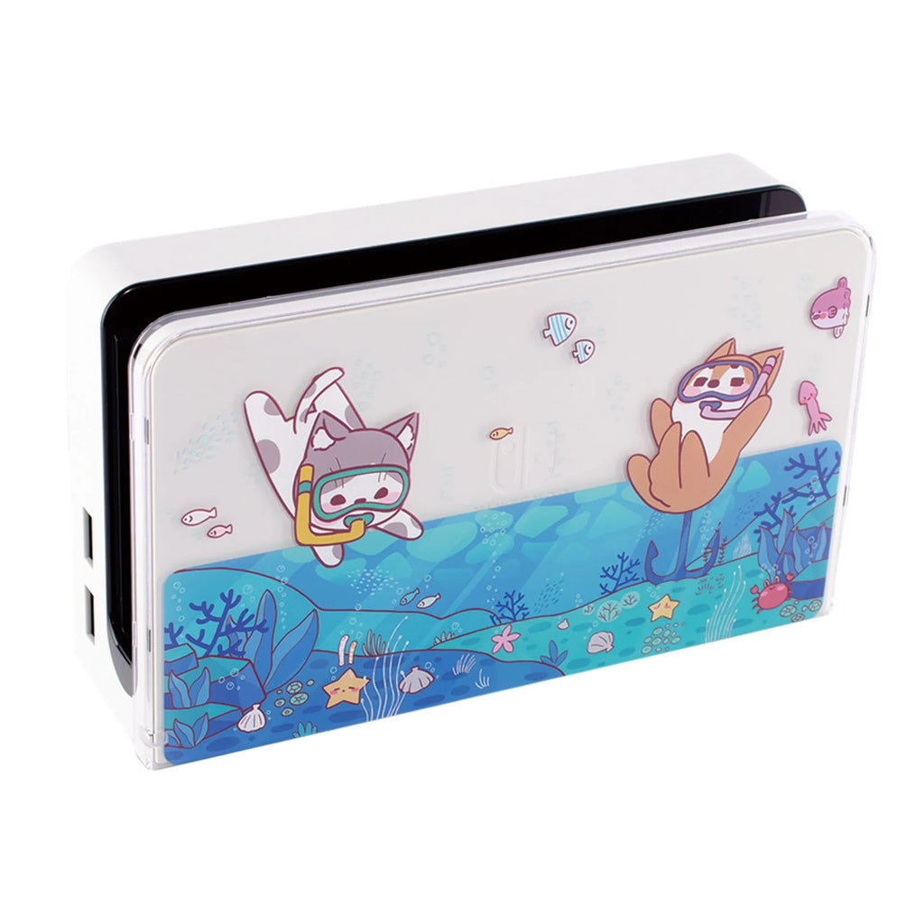 Nintendo Switch protective case with submarine seabed design for OLED and standard models