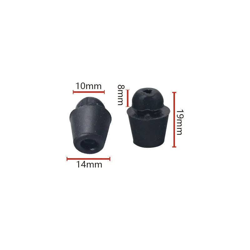 10 black rubber automobile buckle clips for machine cover and trunk shock absorption applications