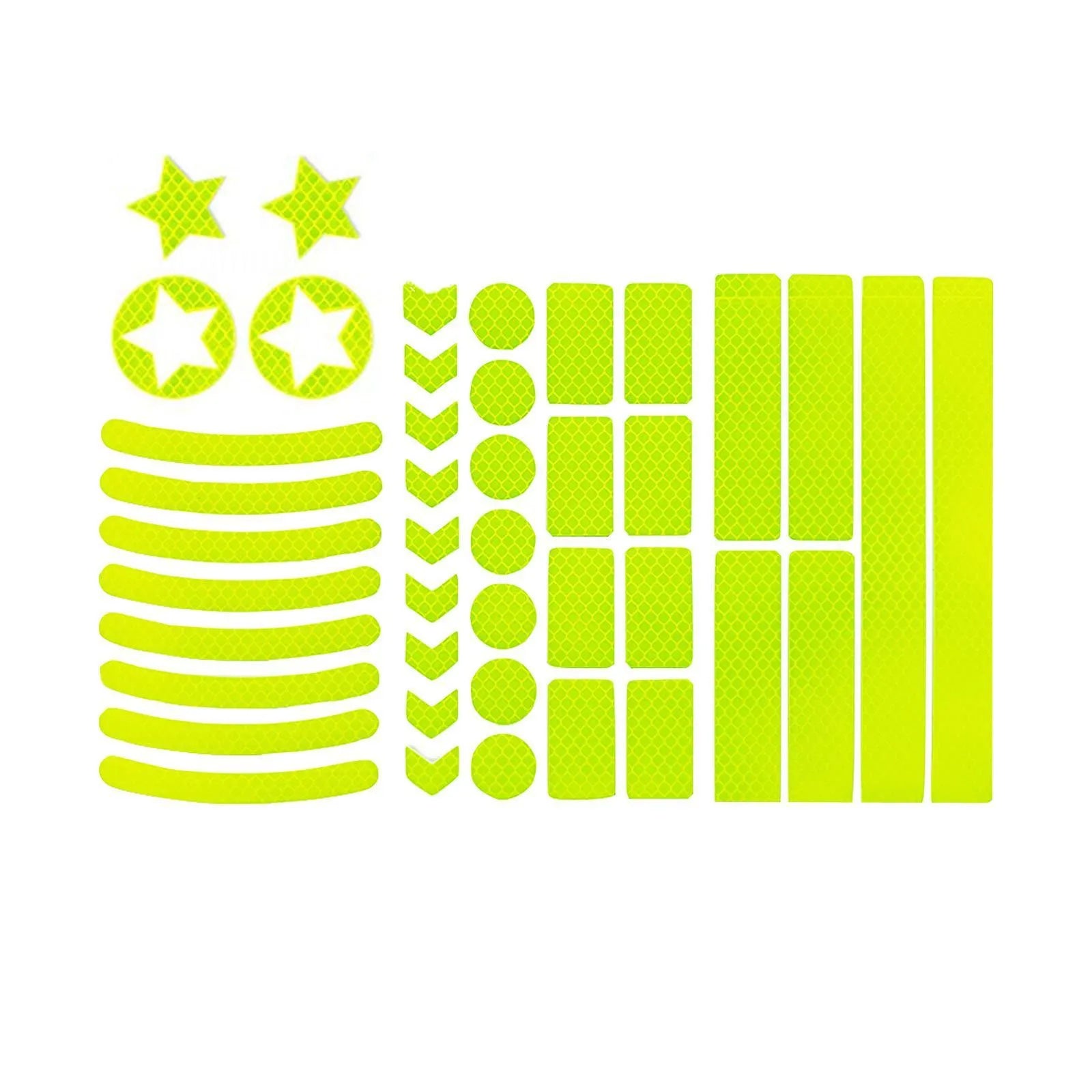 Bicycle reflective safety tape with geometric grid pattern in four colour options