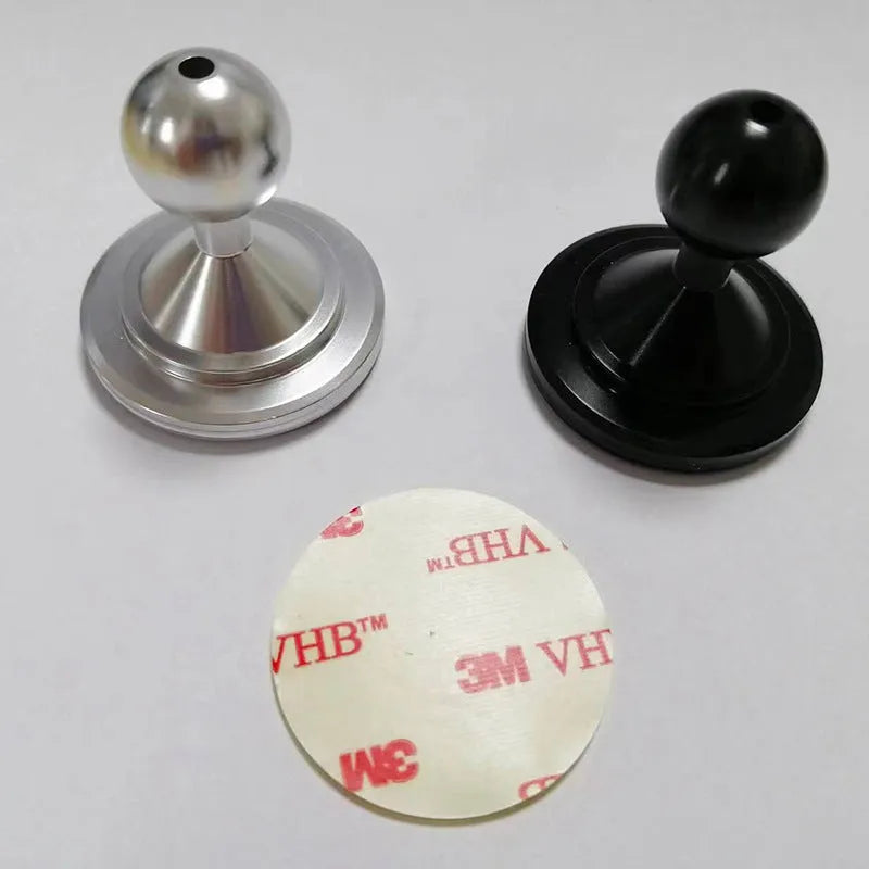 Aluminium alloy universal instrument panel mounting base plate in black or silver finish.
