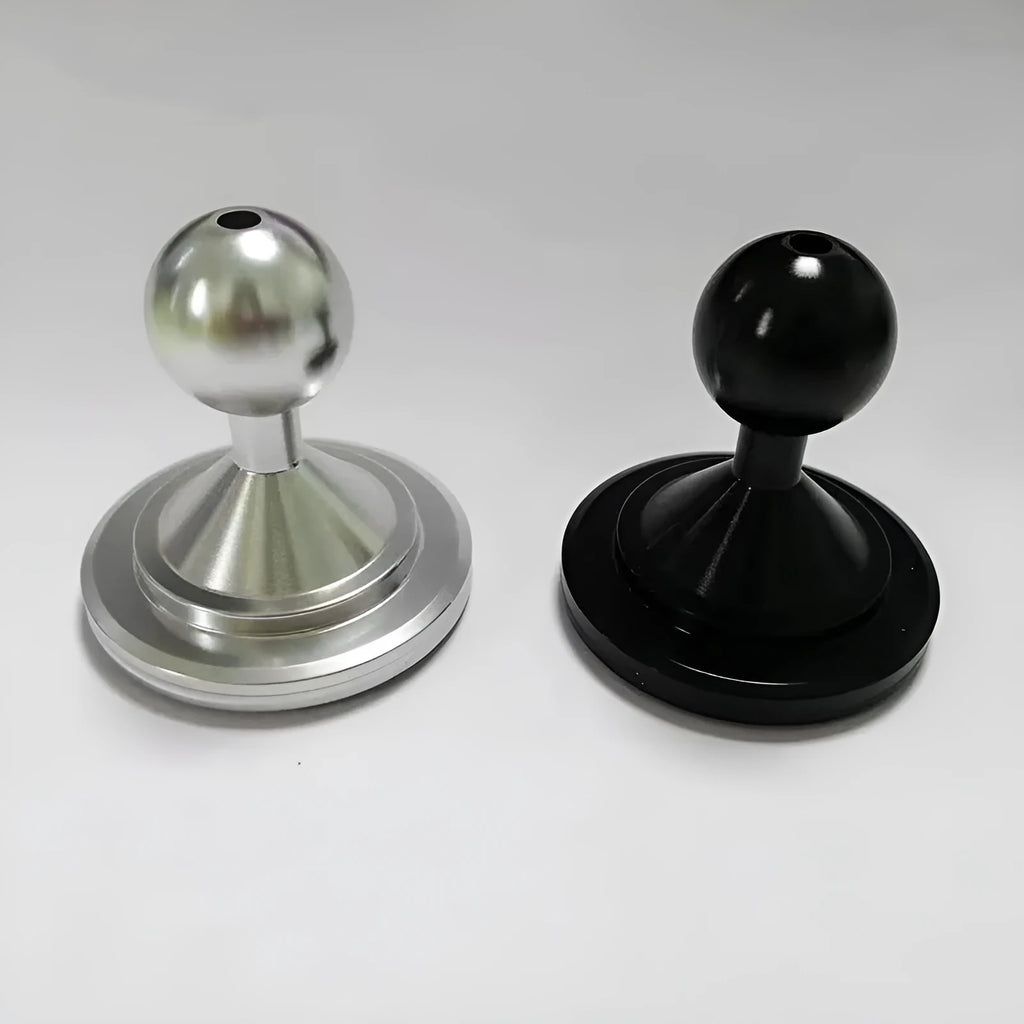 Aluminium alloy universal instrument panel mounting base plate in black or silver finish.