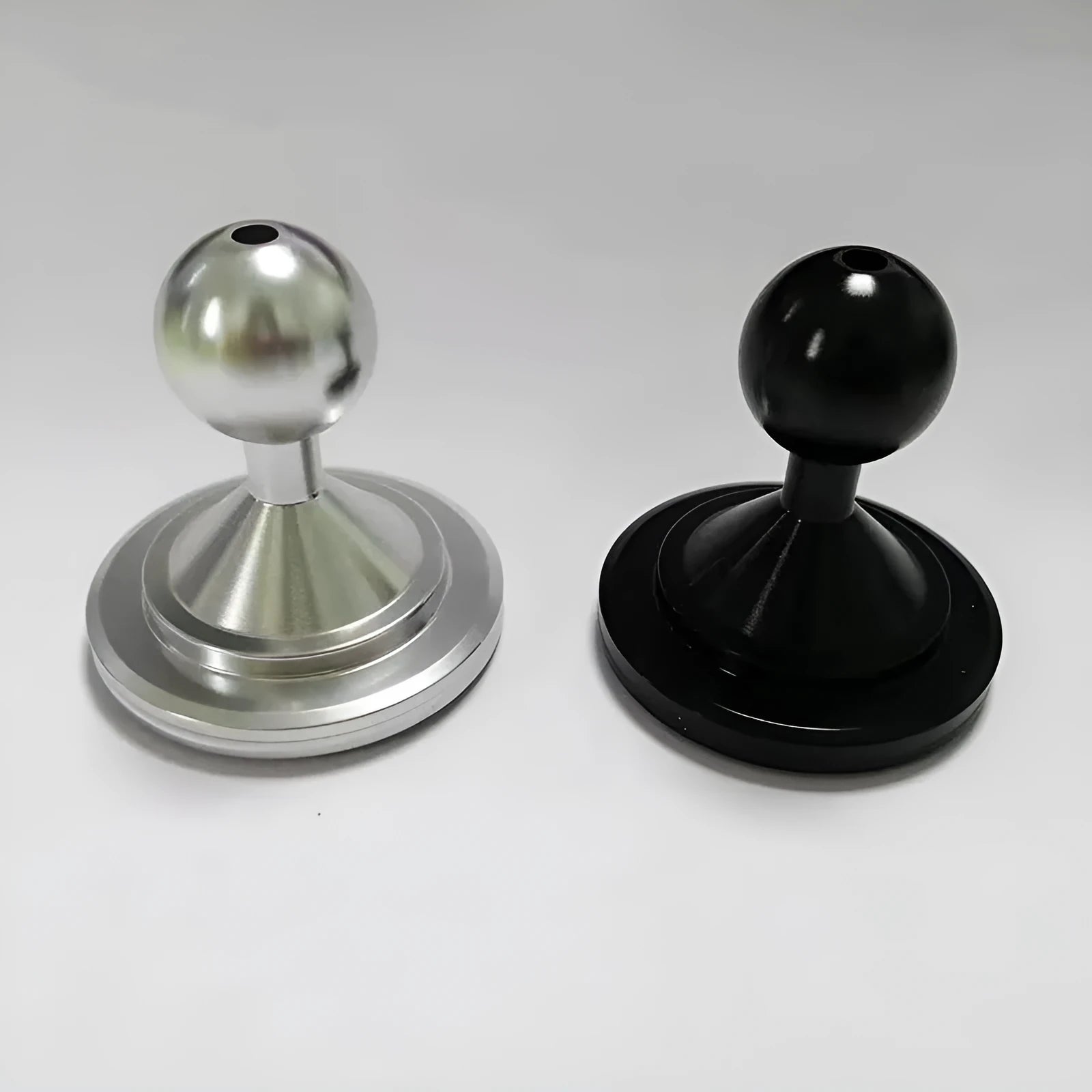 Aluminium alloy universal instrument panel mounting base plate in black or silver finish.