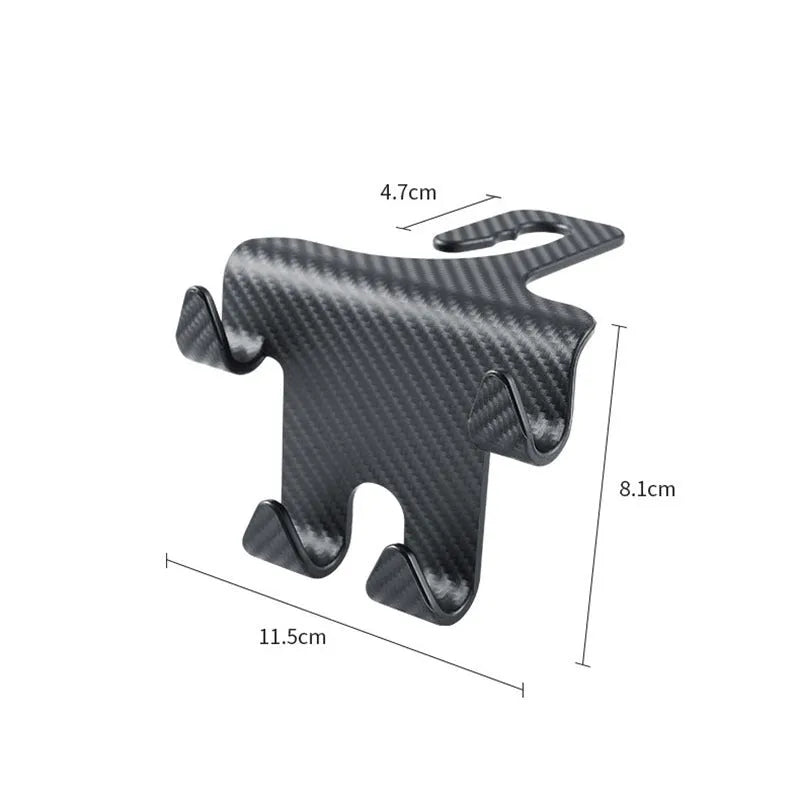 Energy Car black multifunction hook and mobile phone bracket for rear seat storage