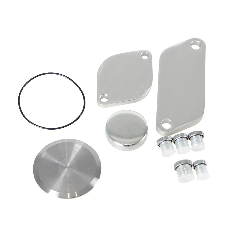 Silver aluminium alloy EGR valve cover plug for automotive exhaust gas recirculation systems