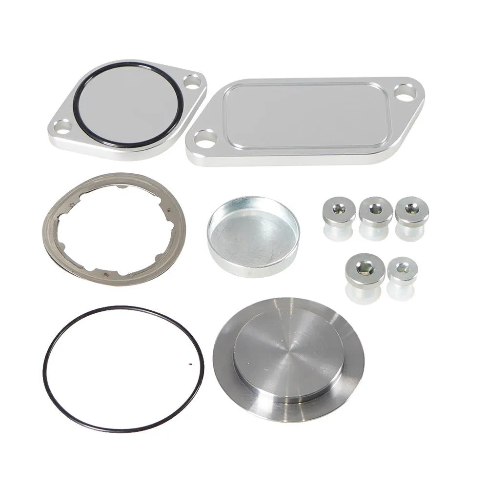 Silver aluminium alloy EGR valve cover plug for automotive exhaust gas recirculation systems