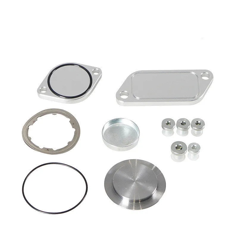 Silver aluminium alloy EGR valve cover plug for automotive exhaust gas recirculation systems