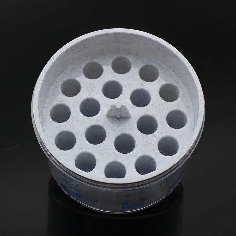 Process cooling box for laboratory gradient freezing and cell recovery in orange and blue colours