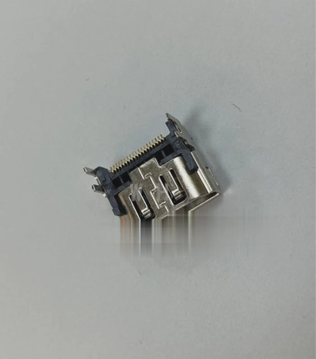 Silver HDMI interface host socket for gaming console connectivity