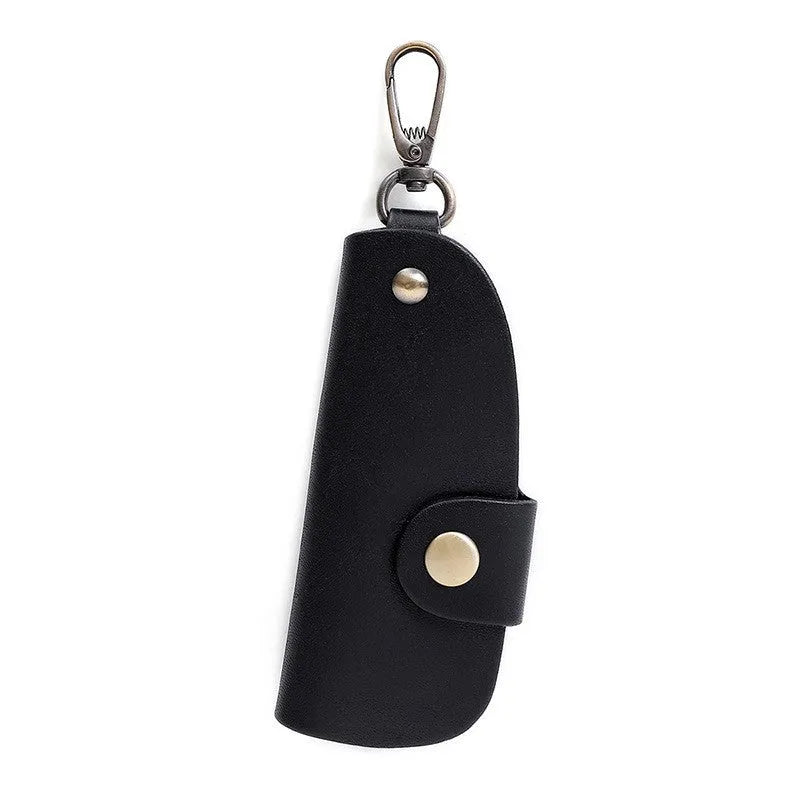 Genuine leather car key case with multifunctional door in four colour options