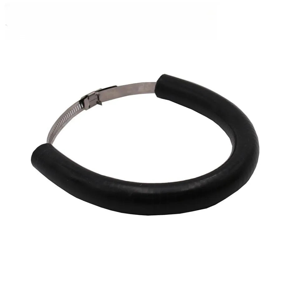 Universal motorcycle exhaust pipe anti-drop ring gasket in black, blue and orange aluminium alloy