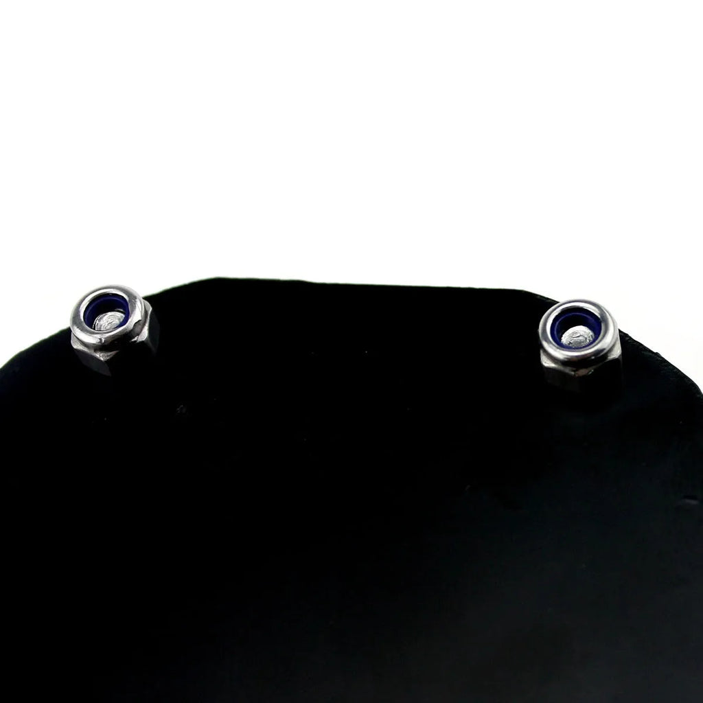 Black carbon fibre pattern motorcycle tax disc holder with metal alloy construction