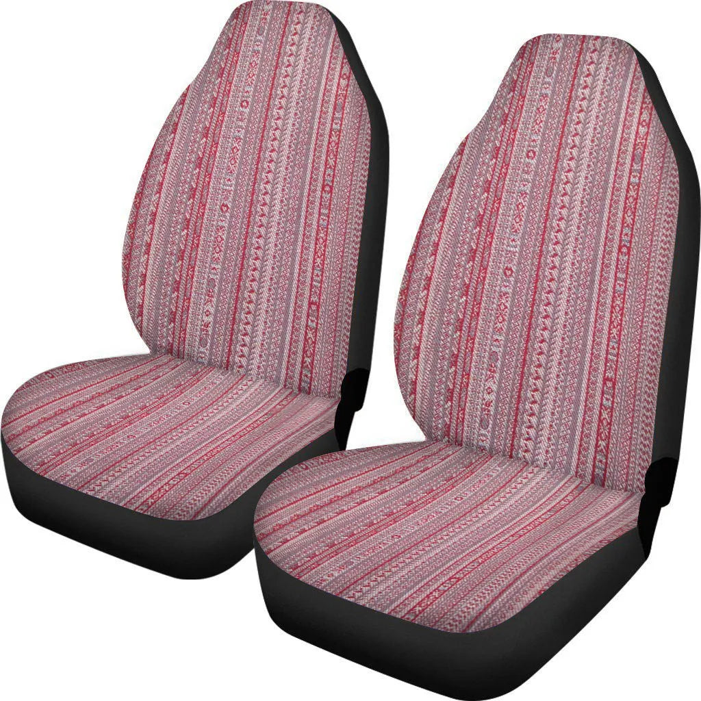 Cow spot and leopard print retro pattern universal car seat covers two-piece set