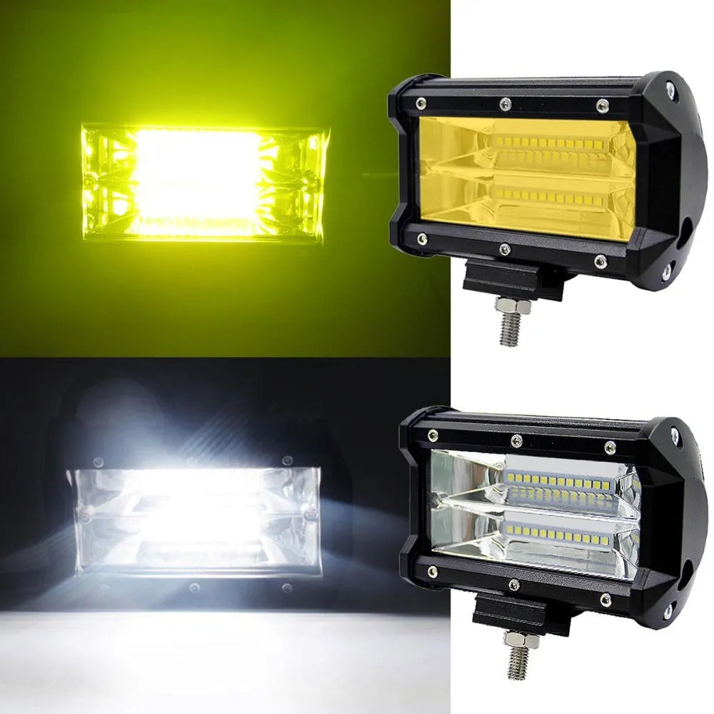 5-inch black LED work lamp with die-cast aluminium shell for off-road vehicles