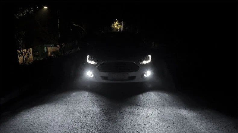 H11 H8 automotive LED front fog lamp with six CSP chips and aviation aluminium housing