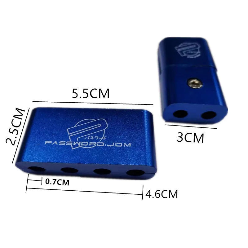 Three-piece metal car fastening clamp in six colour options for vehicle modifications
