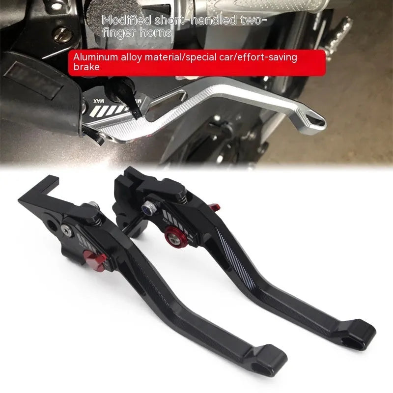 Motorcycle metal clutch lever in multiple colours with two-finger labour-saving design