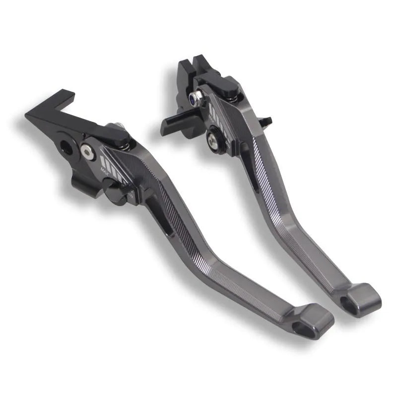 Motorcycle metal clutch lever in multiple colours with two-finger labour-saving design
