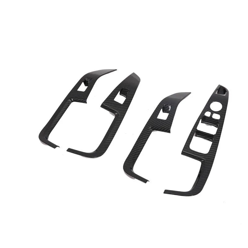 Black ABS plastic cupholder trim panel for 2019 BMW X5 centre console