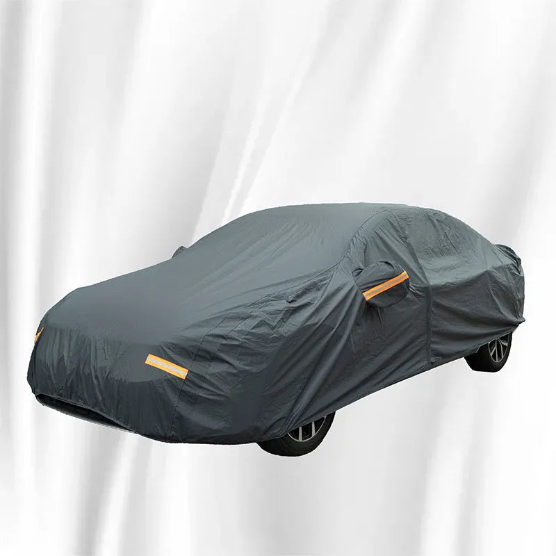 Grey PVC chemical fibre car cover for Volkswagen vehicles with rainproof and sun protection