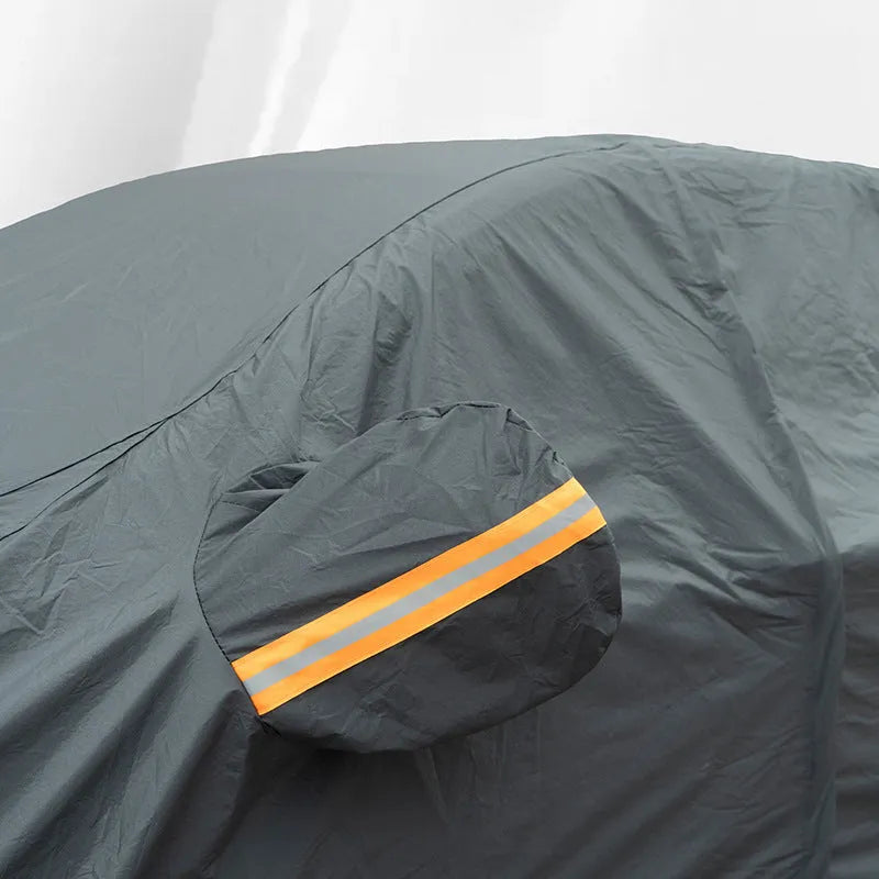 Grey PVC chemical fibre car cover for Volkswagen vehicles with rainproof and sun protection