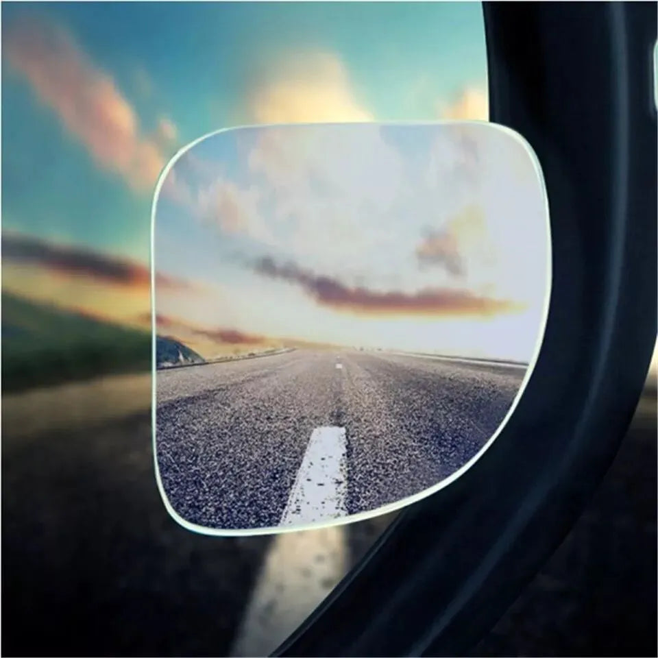 Car blind spot mirror with 360-degree adjustable angles and no-edge glass construction