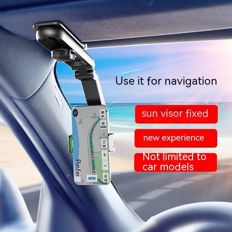 Car air vent mobile phone bracket with clip mechanism in grey and green colour options