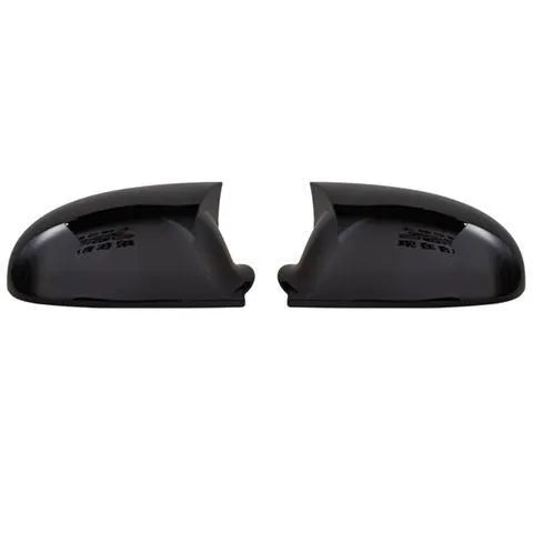 Pair of horn bright black plastic reflector shells for Volkswagen Sagitar side mirrors.