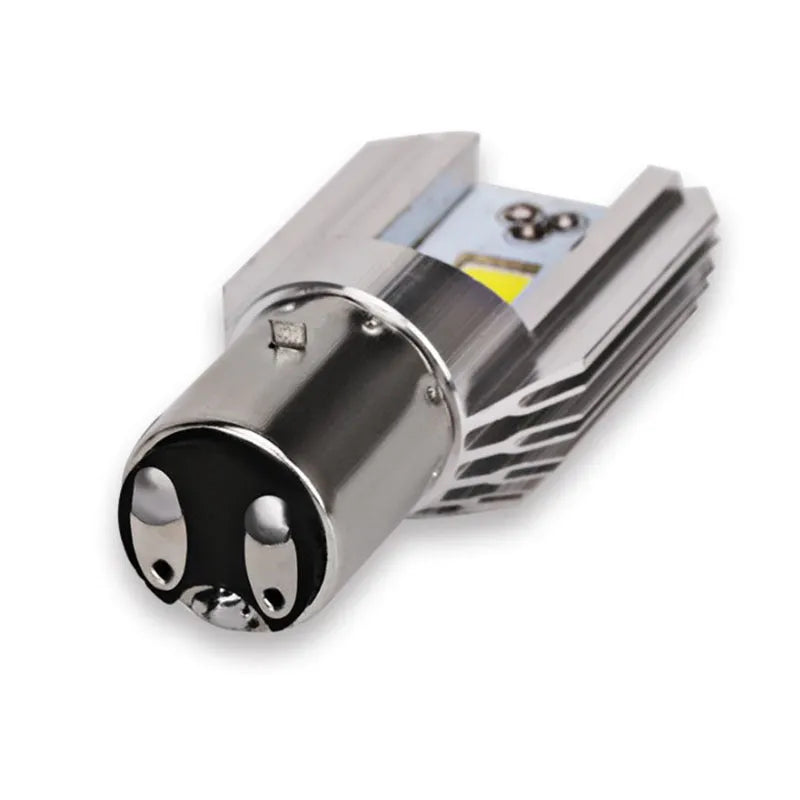 Motorcycle LED headlights with M4 Double Claw H6 H4 Three Claw compatibility in aluminium construction
