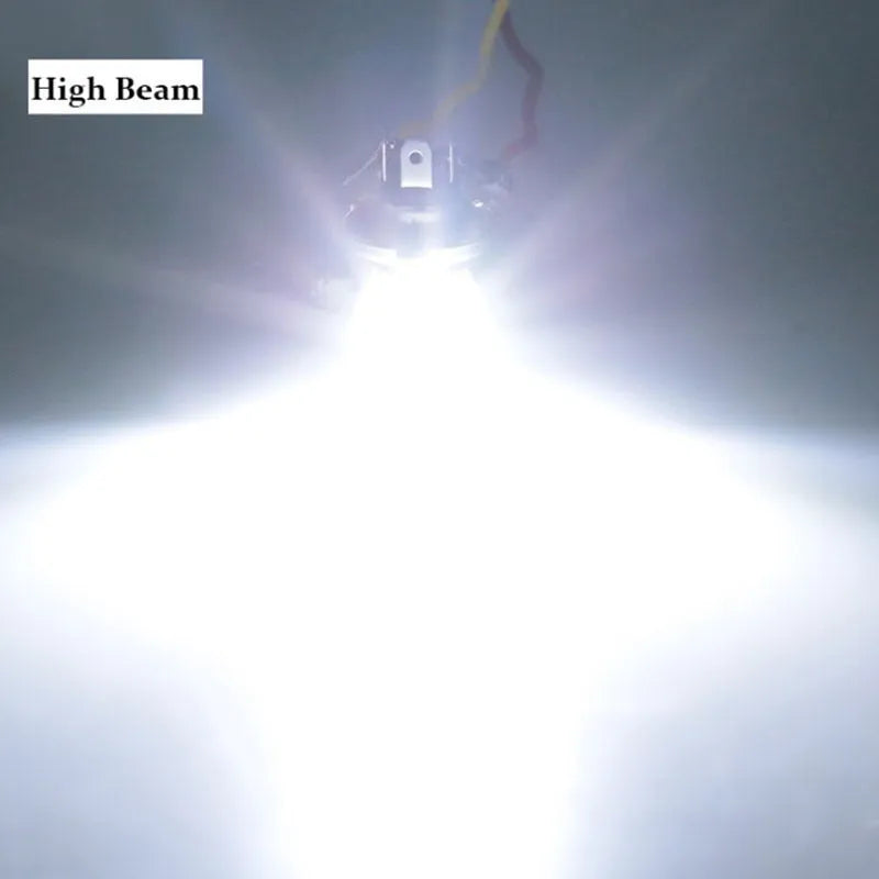 Motorcycle LED headlights with M4 Double Claw H6 H4 Three Claw compatibility in aluminium construction